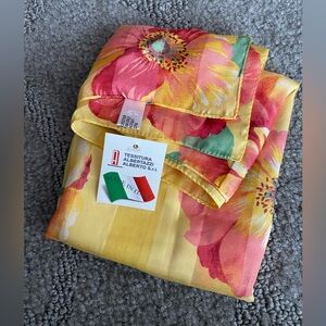 Floral Scarf - Yellow and Pink